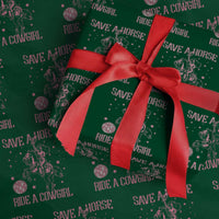 Save A Horse Ride A Cowgirl Wrapping Paper Roll Subtle Lesbian Cowgirl Western LGBTQ Pride Month - Wonder Print Shop