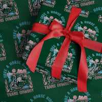 Save A Horse Ride A Trans Cowboy Wrapping Paper Roll Transgender Trans Pride LGBTQ - Wonder Print Shop