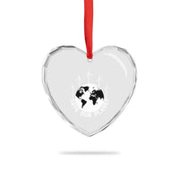 Save Our Planet Heart Crystal Glass Ornament Wind Power Electricity Earth Day 2025 - Wonder Print Shop