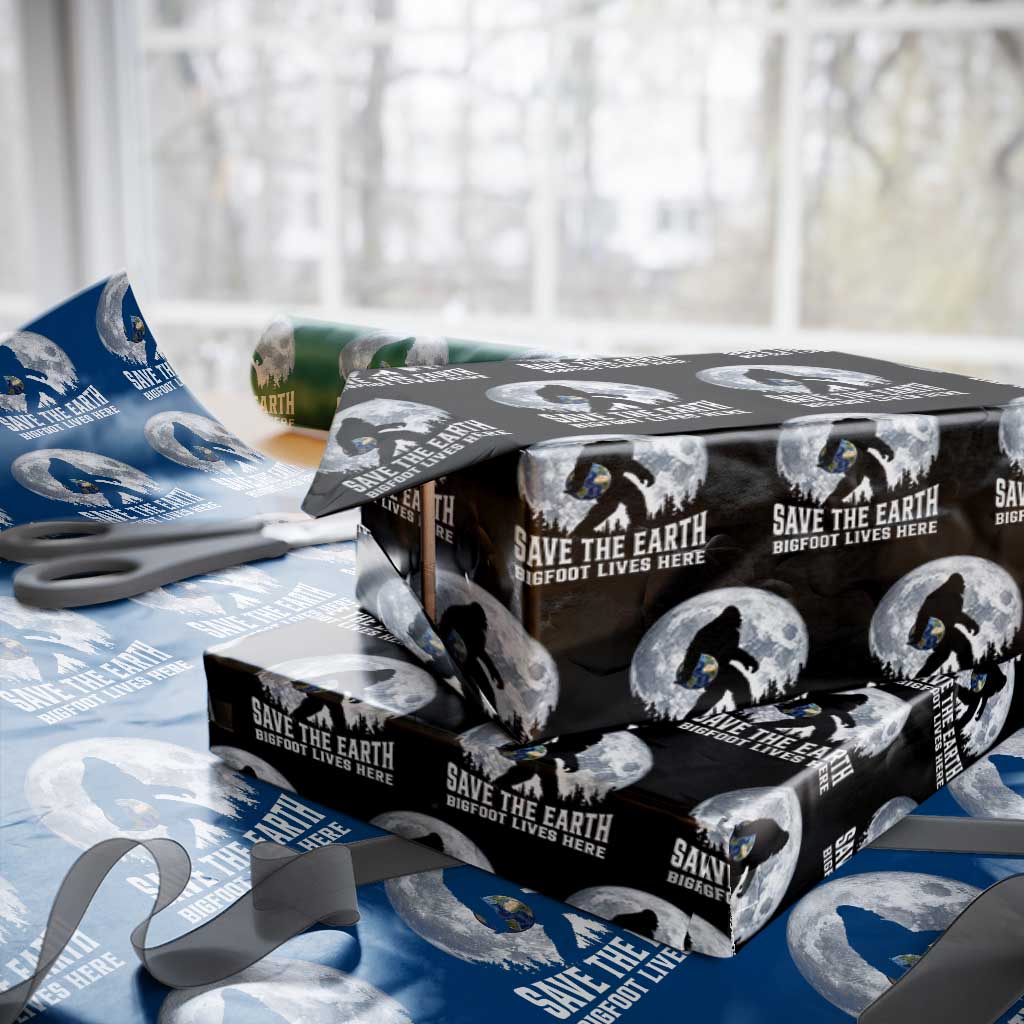 Save Our Planet Nature Lover Wrapping Paper Roll Bigfoot Lives Here