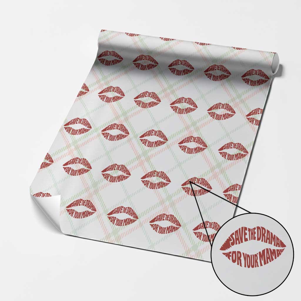 Save The Drama For Your Mama Wrapping Paper Roll Retro 90s Sitcom