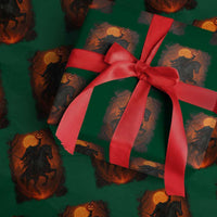 Scary Pumpkin Headless Horseman Halloween Wrapping Paper Roll - Wonder Print Shop
