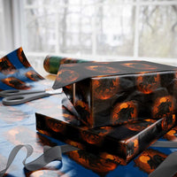 Scary Pumpkin Headless Horseman Halloween Wrapping Paper Roll - Wonder Print Shop