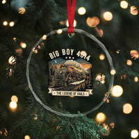 Scenic Mountain Steam Train Graphic Crystal Glass Ornament Legend of the Rails Heritage Pride