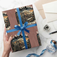 Scenic Mountain Steam Train Graphic Wrapping Paper Roll Legend of the Rails Heritage Pride