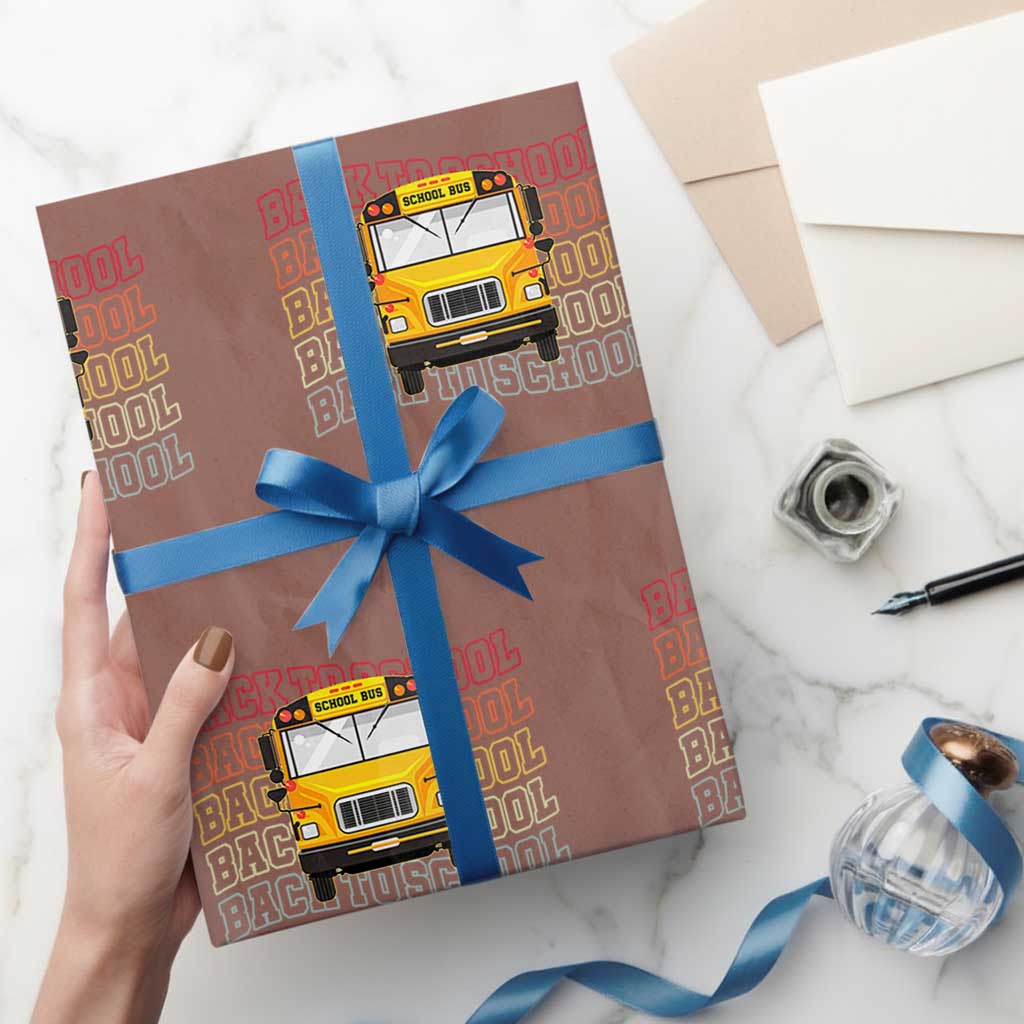 School Bus Driver Life Back to School Teacher Kids Wrapping Paper Roll