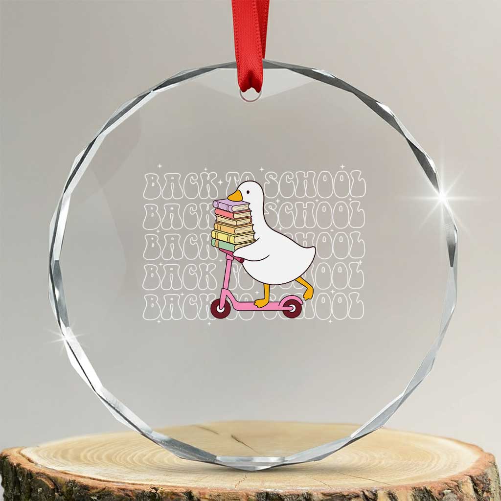 School Bus Driver Welcome Back to School Crystal Glass Ornament