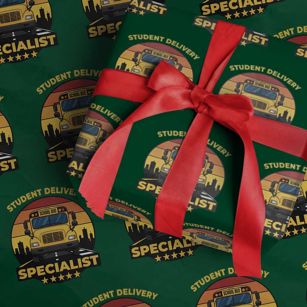 School Bus Driver Wrapping Paper Roll Student Delivery Specialist - Wonder Print Shop