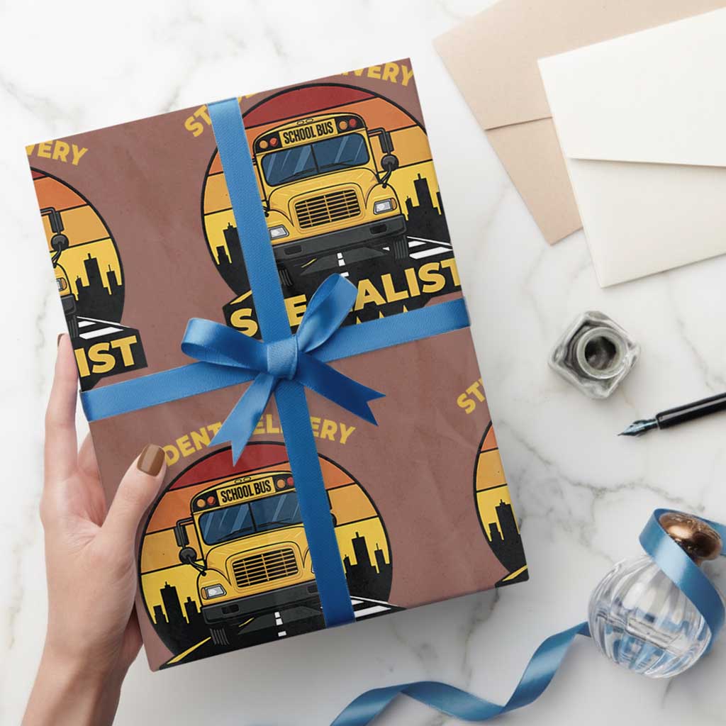 School Bus Driver Wrapping Paper Roll Student Delivery Specialist - Wonder Print Shop