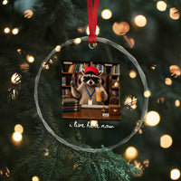 School Librarian Crystal Glass Ornament I Live Here Now Back to School