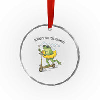 School's Out For Summer Crystal Glass Ornament Funny Frog Last Day of School Teacher
