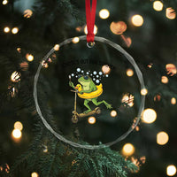 School's Out For Summer Crystal Glass Ornament Funny Frog Last Day of School Teacher