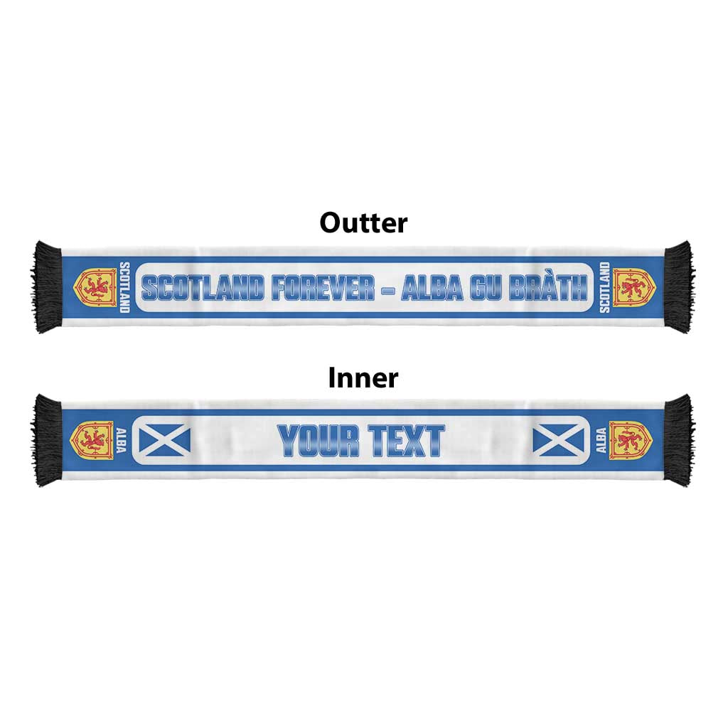 Scotland 2026 Football Personalised Soccer Scarf Go Scottish Alba Gu Brath