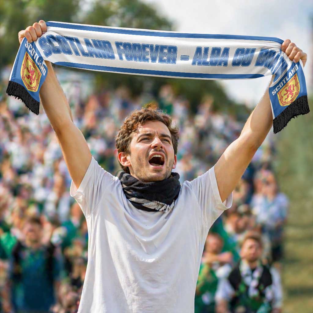 Scotland 2026 Football Personalised Soccer Scarf Go Scottish Alba Gu Brath