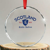 Scotland Celtic Nation Est 843 Crystal Glass Ornament Lion Rampant Shield Patriotic Scottish Heritage