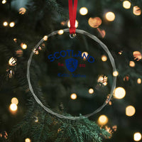 Scotland Celtic Nation Est 843 Crystal Glass Ornament Lion Rampant Shield Patriotic Scottish Heritage