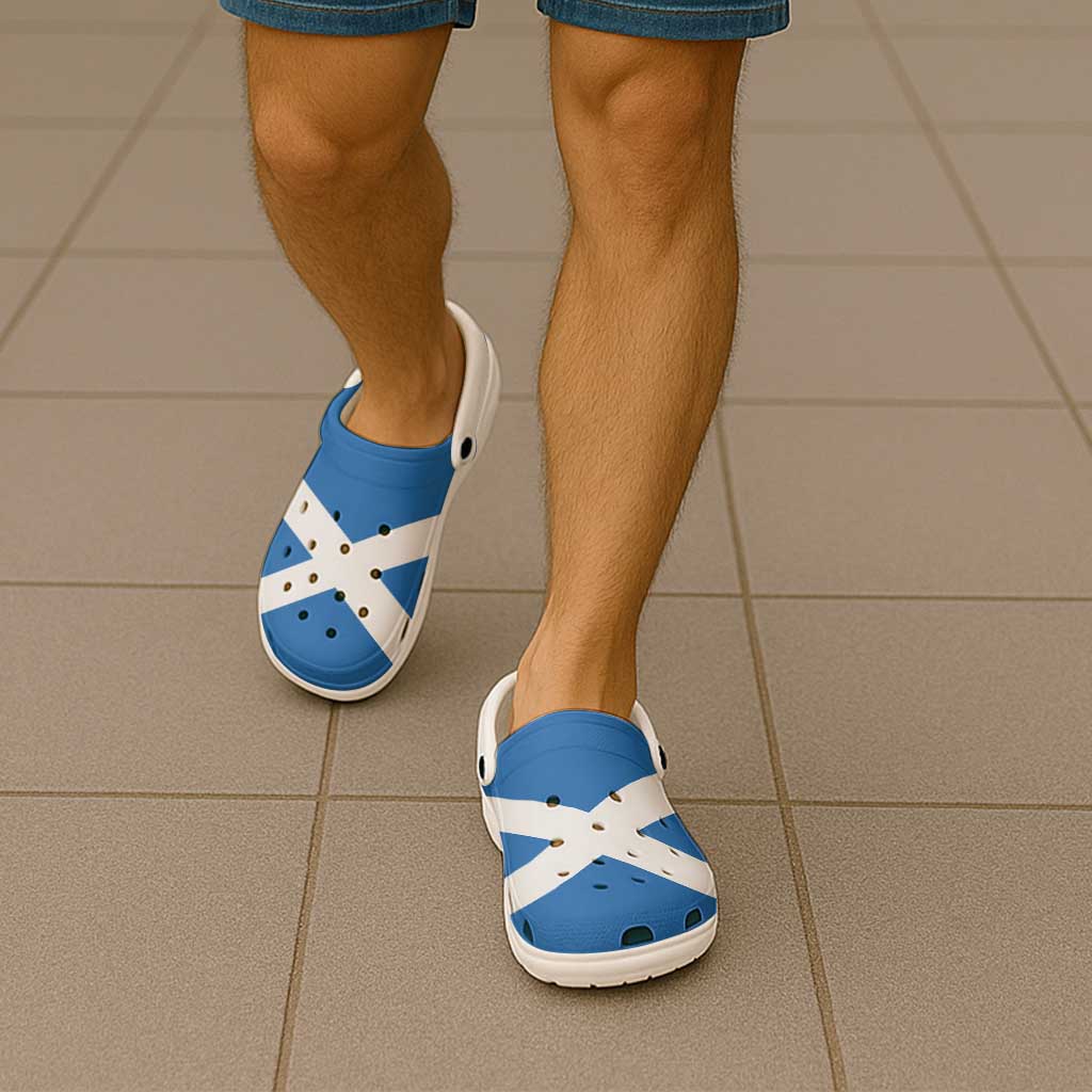 Scotland Clogs Shoes Scottish Flag Saltire Art