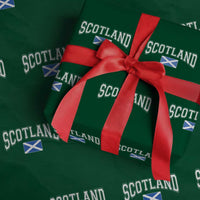 Scotland Wrapping Paper Roll Vintage Retro Varsity Sports Scottish Flag Graphic