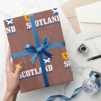 Scotland Dual Crest Lion Rampant Shield Saltire Flag Wrapping Paper Roll Football Fans Match Day