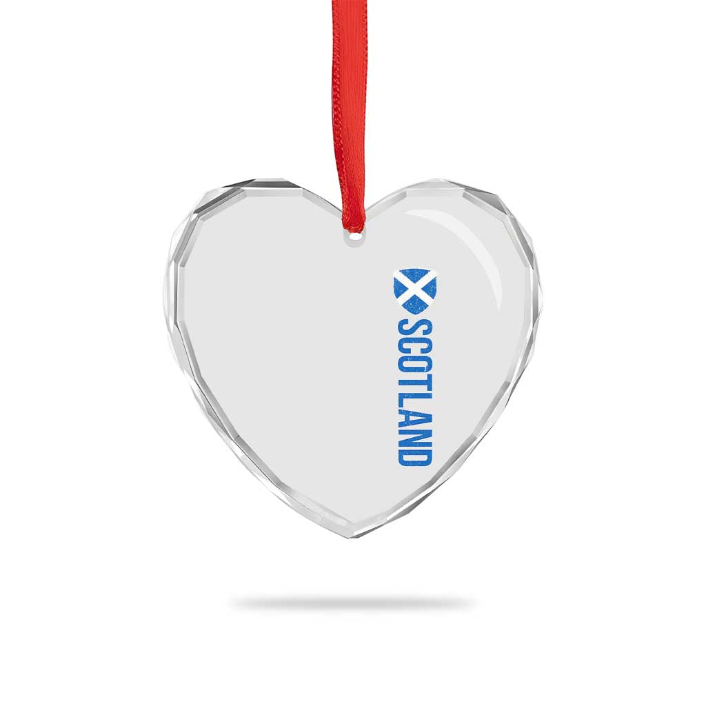 Scotland Flag Heart Crystal Glass Ornament Vintage SCOT Scottish Independence Pride