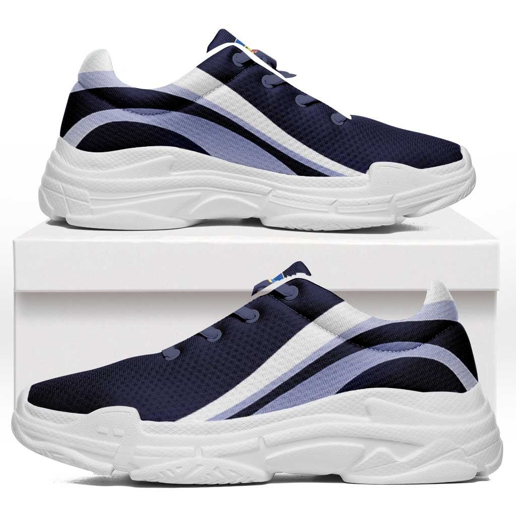 Scotland Football Chunky Sneakers Flag-Inspired Curve Style