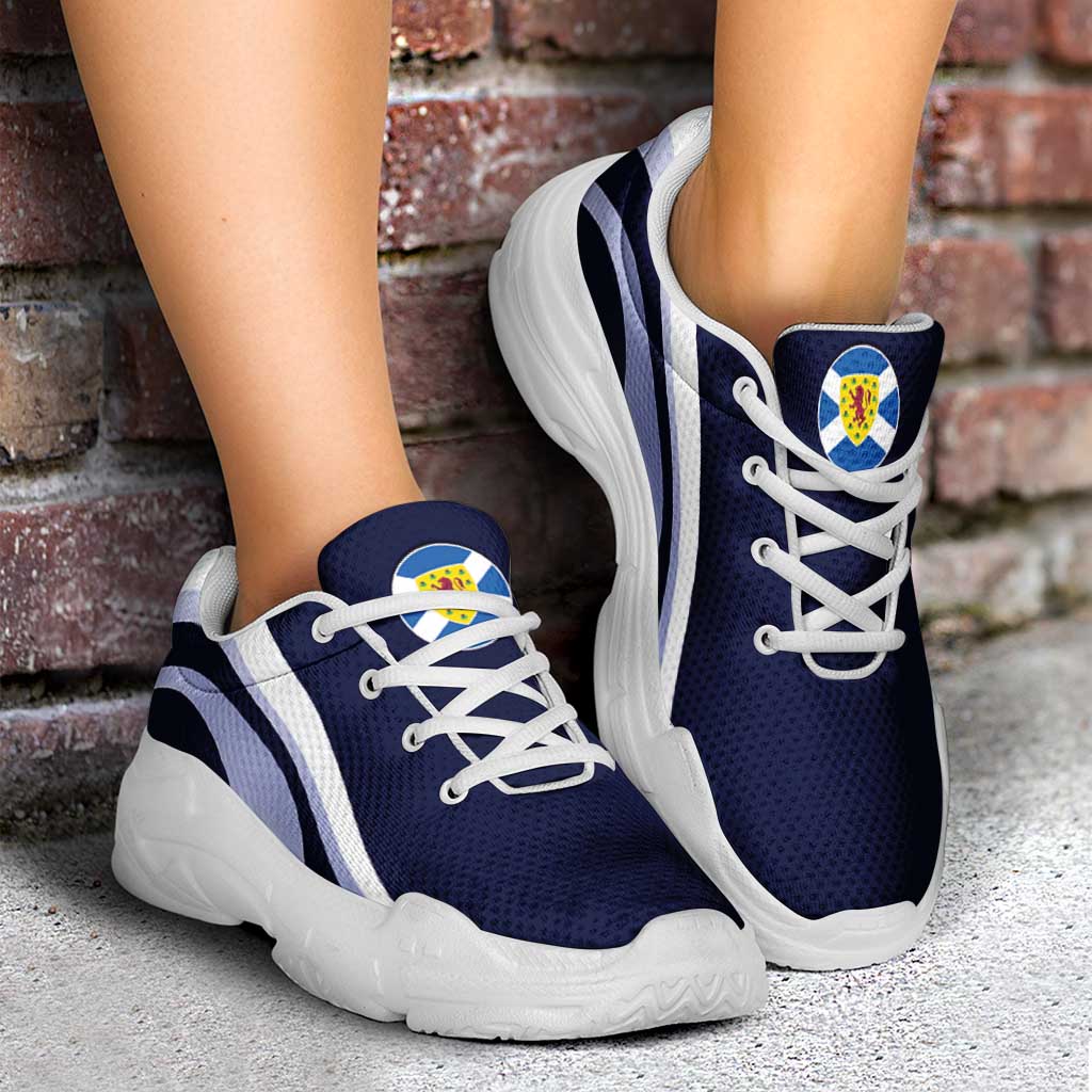Scotland Football Chunky Sneakers Flag-Inspired Curve Style
