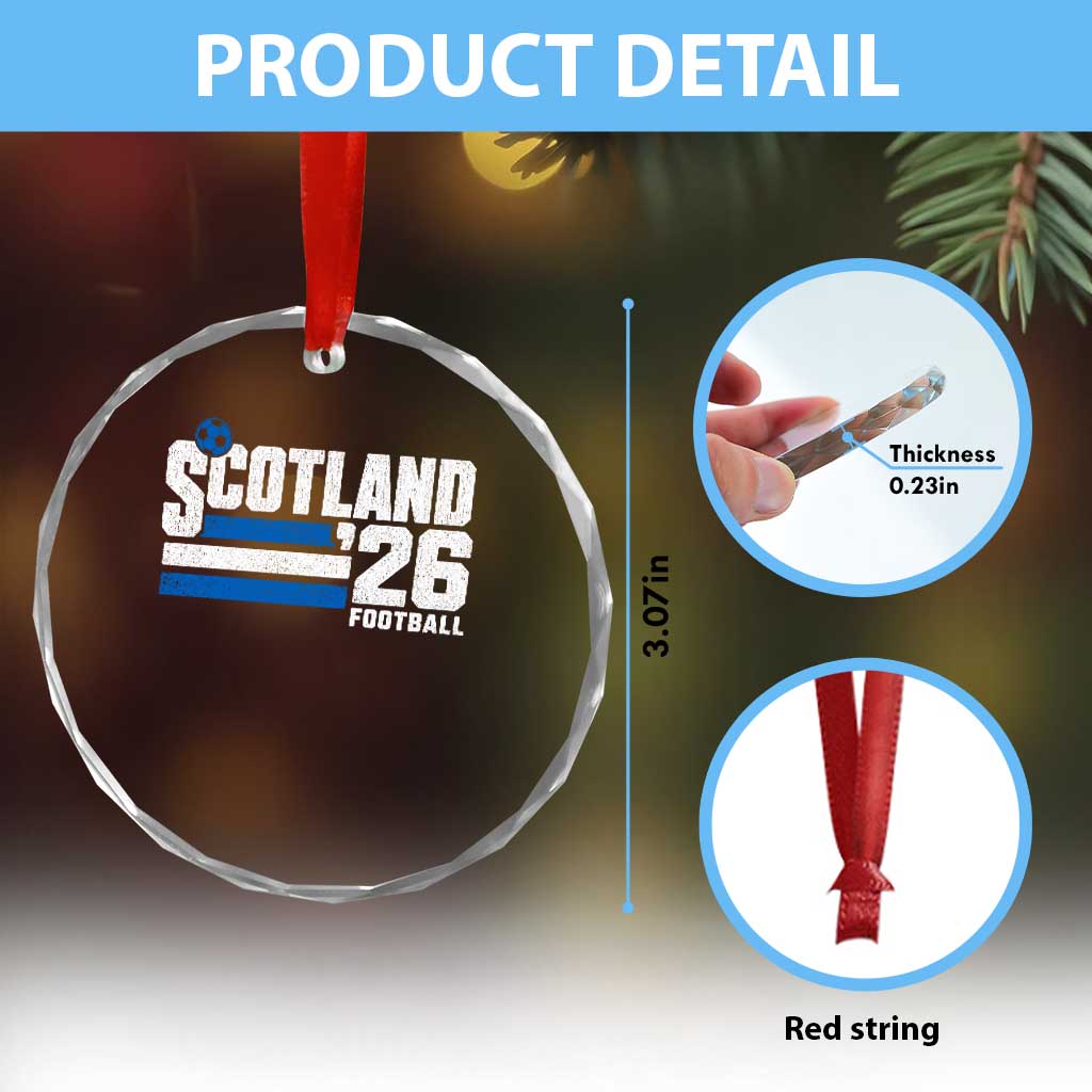 Scotland Football Fan Crystal Glass Ornament Scottish Soccer Supporter Scottish Flag 2026