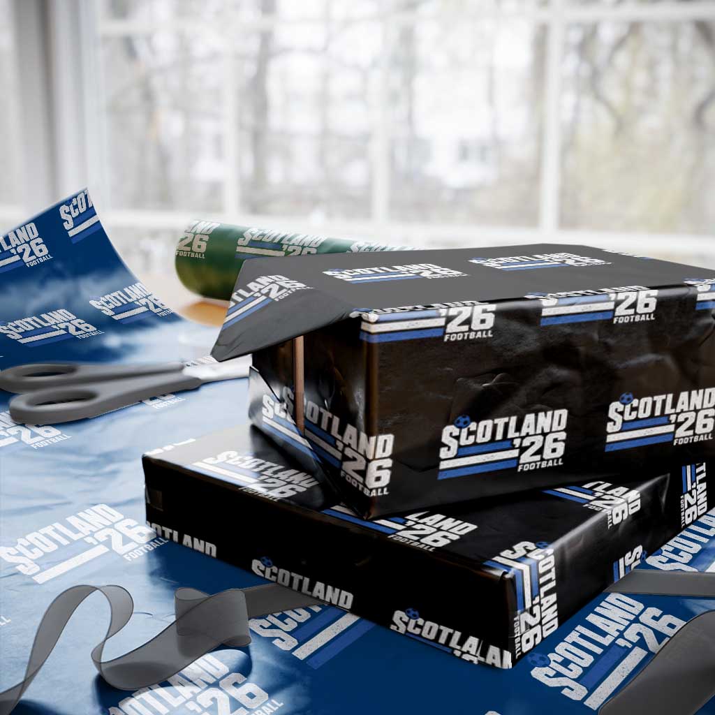 Scotland Football Fan Wrapping Paper Roll Scottish Soccer Supporter Scottish Flag 2026