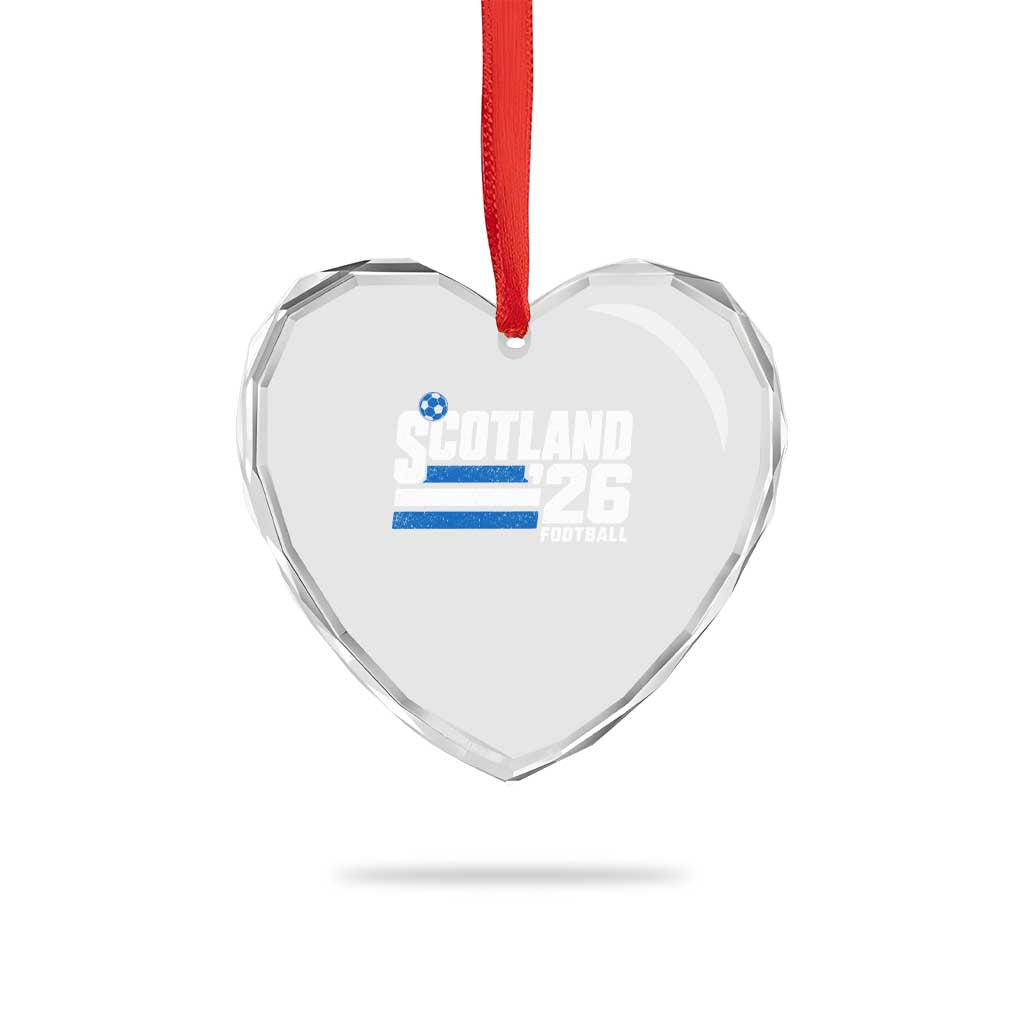 Scotland Football Fan Heart Crystal Glass Ornament Scottish Soccer Supporter Scottish Flag 2026