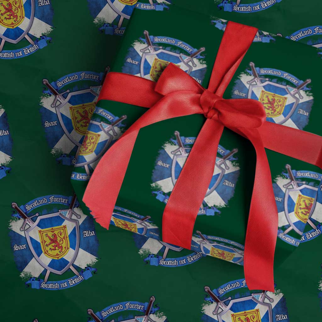 Scotland Forever Saor Alba Scottish Not British Wrapping Paper Roll Scottish Pride - Wonder Print Shop