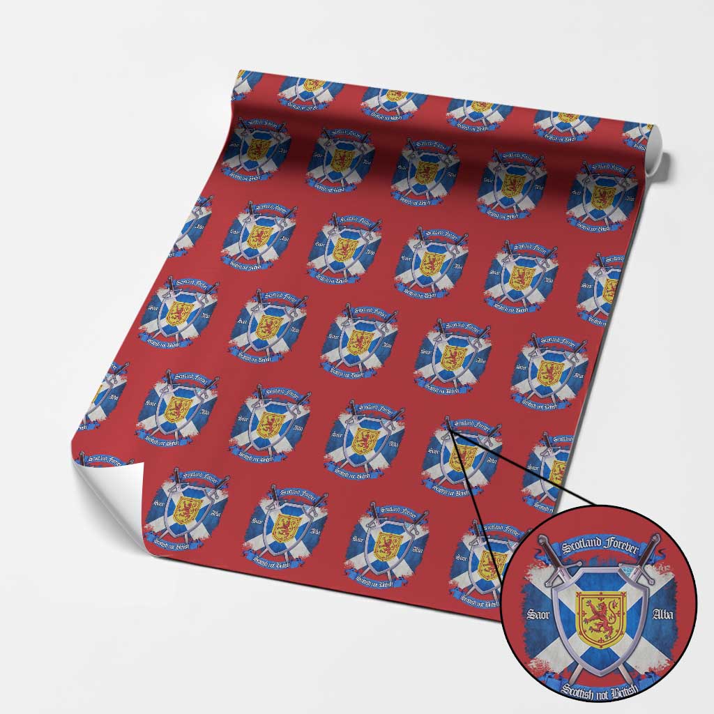 Scotland Forever Saor Alba Scottish Not British Wrapping Paper Roll Scottish Pride - Wonder Print Shop