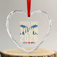 Scotland in Town 2026 Football Fans Heart Crystal Glass Ornament Soccer Tournament North American Sports Lovers