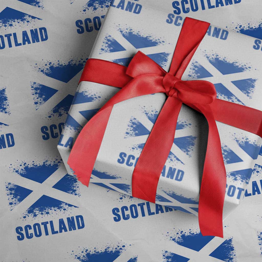 Scotland Wrapping Paper Roll Retro Vintage Watercolors Sport Scottish Flag SCOT