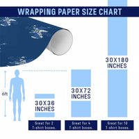 Scotland Map Saltire Flag Scottish Heritage Wrapping Paper Roll Vintage Country Pride