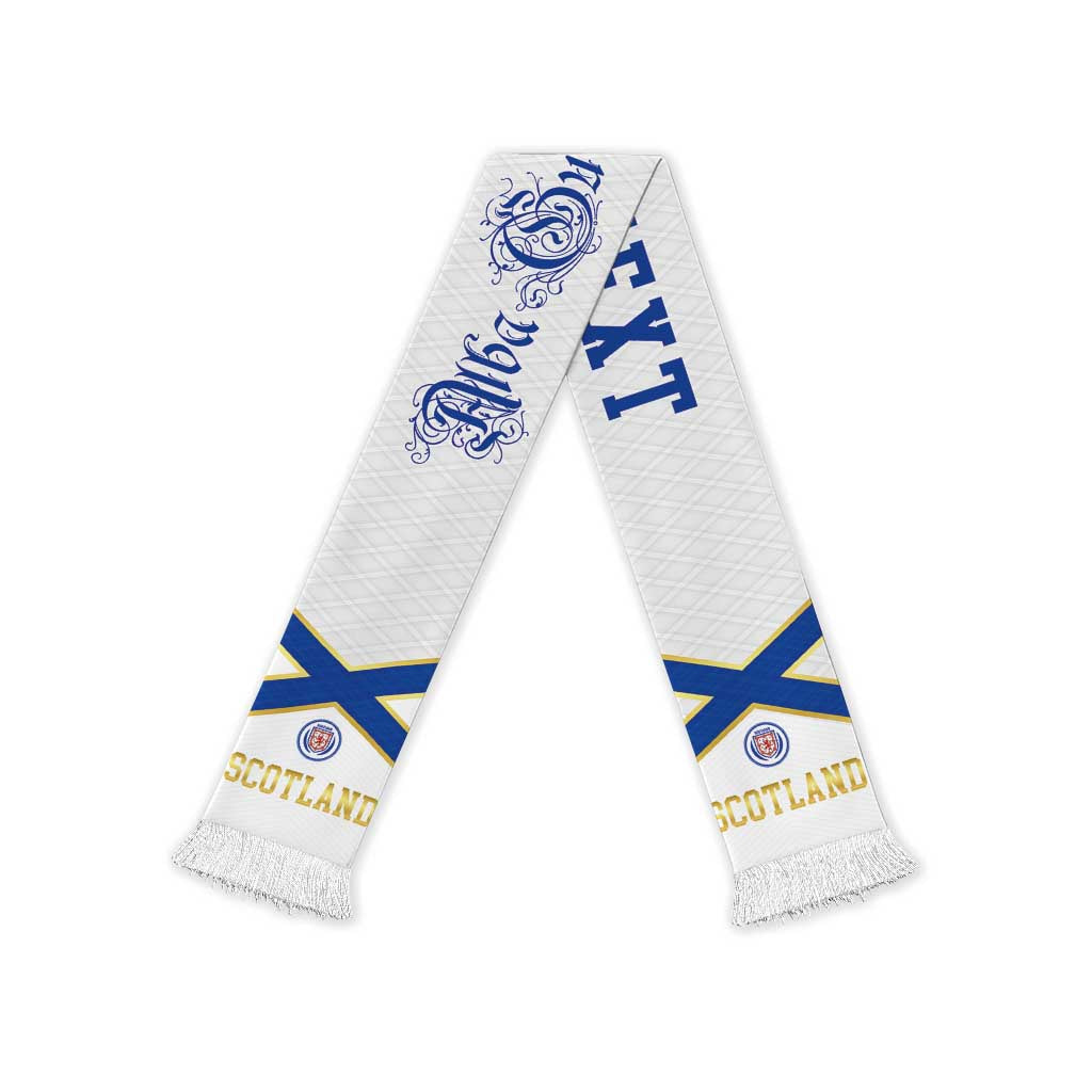 Scotland National Football Personalized Soccer Scarf Flag-Inspired White Tartan Version