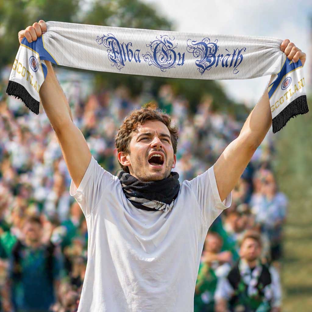 Scotland National Football Personalized Soccer Scarf Flag-Inspired White Tartan Version
