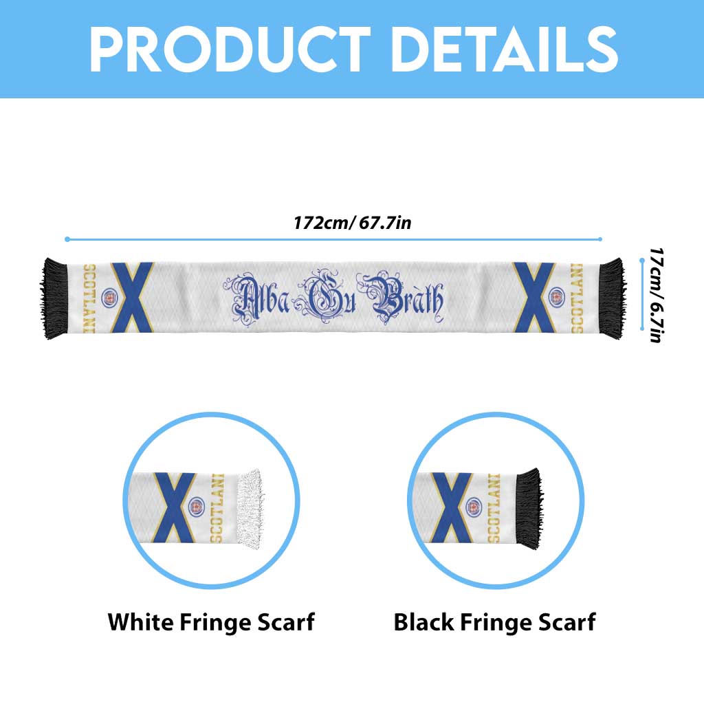 Scotland National Football Personalized Soccer Scarf Flag-Inspired White Tartan Version