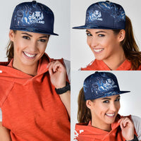 Scotland Rugby Pride Snapback Cap Thistle Flame Fire Style