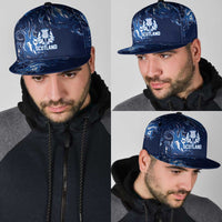Scotland Rugby Pride Snapback Cap Thistle Flame Fire Style