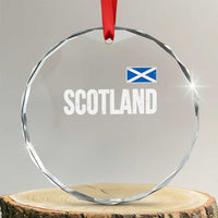 Scotland Saltire Flag Minimalist Athletic College Style Crystal Glass Ornament
