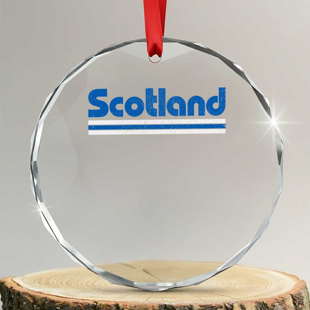 Scotland Scottish Flag Crystal Glass Ornament SCOT Fan Retro Vintage