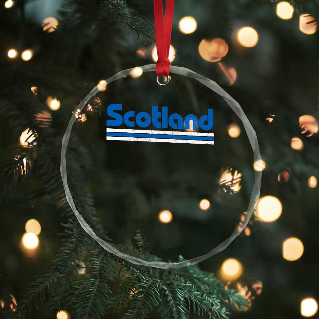 Scotland Scottish Flag Crystal Glass Ornament SCOT Fan Retro Vintage