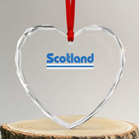 Scotland Scottish Flag Heart Crystal Glass Ornament SCOT Fan Retro Vintage