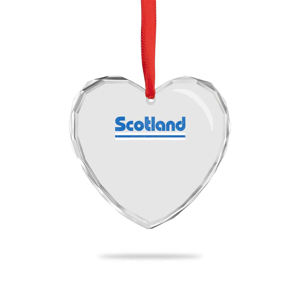 Scotland Scottish Flag Heart Crystal Glass Ornament SCOT Fan Retro Vintage