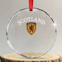 Scotland Soccer Crystal Glass Ornament Scottish Rampant Lion Scotland Coat of Arms Banner Football Fan