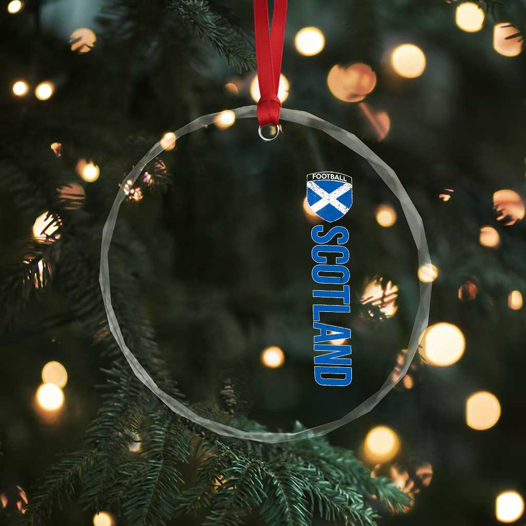 Scotland Soccer Crystal Glass Ornament Vintage SCOT Scottish Flag Graphic Football Fan
