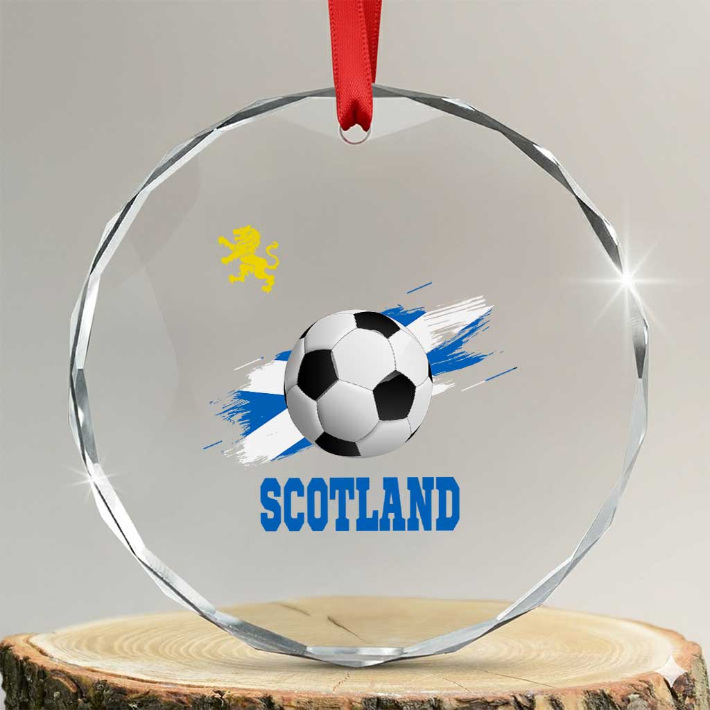 Scotland Soccer Flag Crystal Glass Ornament Scottish Football Fans Pride - Wonder Print Shop