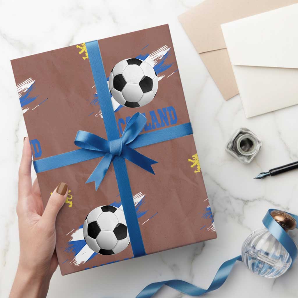 Scotland Soccer Flag Wrapping Paper Roll Scottish Football Fans Pride - Wonder Print Shop