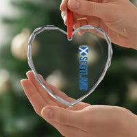 Scotland Soccer Heart Crystal Glass Ornament Vintage SCOT Scottish Flag Graphic Football Fan