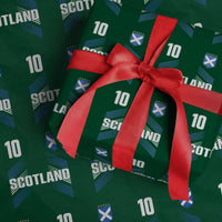 Scotland Soccer Sports Graphic Number 10 Jersey Style Wrapping Paper Roll Proud Scottish Football Fans Game Day Pride